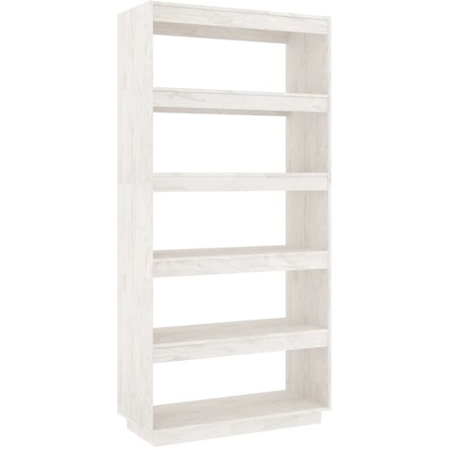 Maison Chic Knjižna omara - Knjižni regal za razdelitev prostora bela 80x35x167 cm borovina, (21725034) Slike