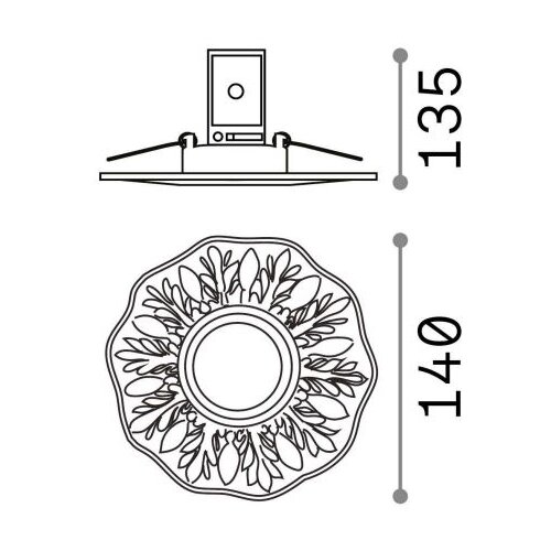 Ideal Lux - Ugradno svetlo 1xGU10/50W/230V zlatno Slike
