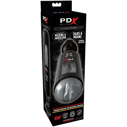 PDX Ultimate Milker - masturbator za pičko z glavo penisa z možnostjo polnjenja (črn) Cene