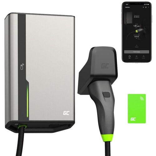Green cell GC EVGC021B2250 - Wallbox, 3,6 - 22 KW, 5 m, NFC Grey Aluminium Wall Built-in display LED Cijene