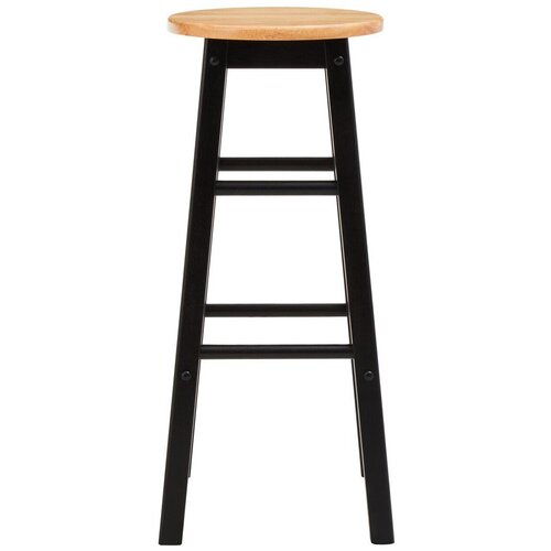 Premier Housewares Črn/v naravni barvi barsko stol iz masivnega kavčukovca (vi&amp;scaron;ina sedeža 74 cm) Chester &amp;ndash; Slike