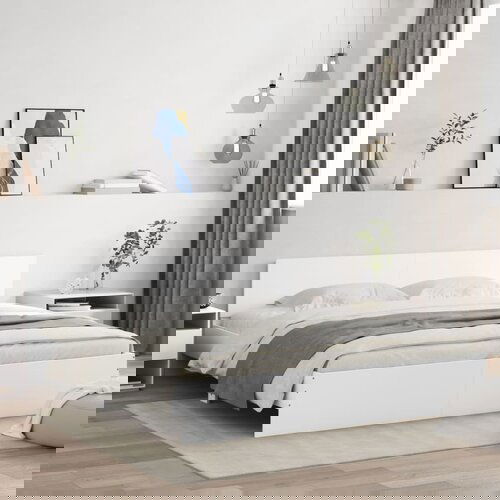 Furnova Posteljni okvir z vzglavjem in LED bel 180x200 cm, (21941325) Slike