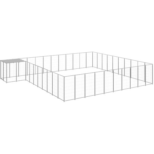  Kavez za pse srebrni 31,46 m² čelični Cene