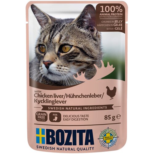  Varčno pakiranje Bozita ko&scaron;čki v želeju vrečke 24 x 85 g - Pi&scaron;čančja jetra Cijene