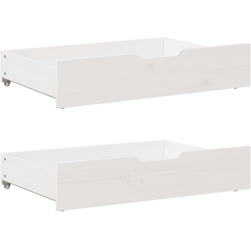  Ladice ispod kreveta 2 kom bijele 80x55x17 cm od borovine Cijene