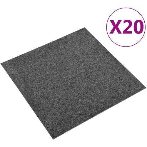 vidaXL Talna obloga preproga 20 kosov 5 m² 50x50 cm antracitna Cene