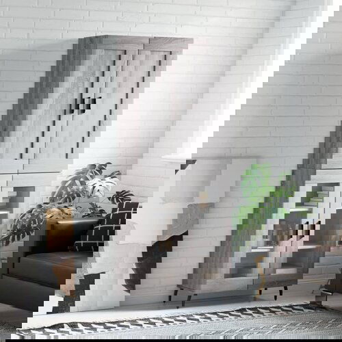 VidaXL Visoka komoda siva sonome 69 5x34x180 cm od konstruiranog drva Slike