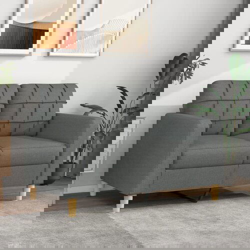 VidaXL Dvosjed od tkanine tamnosivi 120 cm Slike