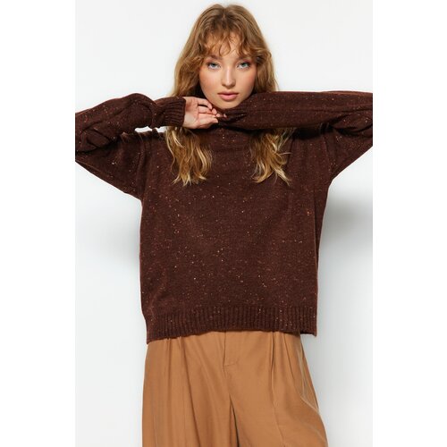 Trendyol Sweater - Brown - Regular fit Slike