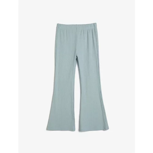 Koton Spanish Leg Leggings Trousers have a relaxed fit, elasticated, textured waist.