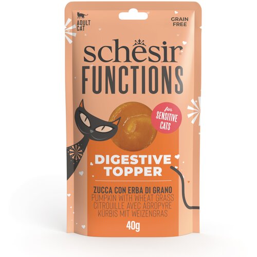 Schesir Functions Digestivni Topper 12 x 40 g - Bundeva s p&amp;scaron;eničnom travom Slike