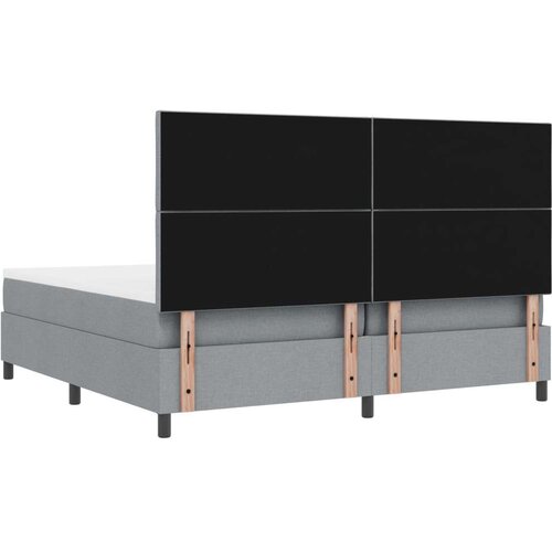 vidaXL Krevet s kutijom opruga s madracem svjetlosiva 200x200 cm tkanina Cene
