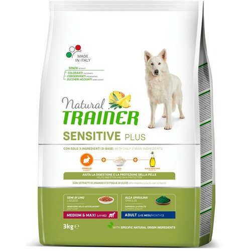 Trainer natural hrana za pse sensitive plus - zec - medium&maxi adult 12kg Slike