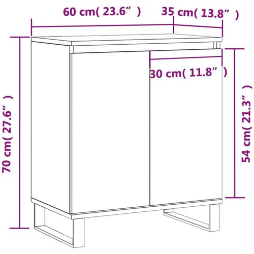 vidaXL Komoda siva boja betona 60x35x70 cm od konstruiranog drva Cijene