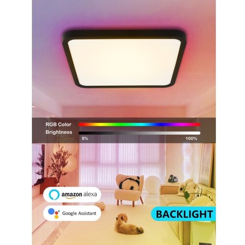 Immax NEO 07167-B40-LED RGBCCT prigu&amp;scaron;iva svetiljka 50W/230V Wi-Fi Tuya crna+daljinski upravljač Slike