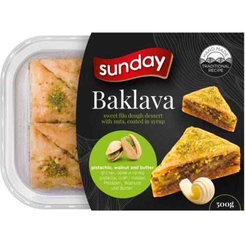  SUNDAY Baklava pistaći i puter 500g Slike