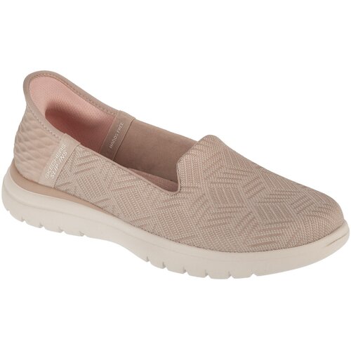 Skechers Nogavice Slip-Ins On The Go Flex - Clover Bež Cene