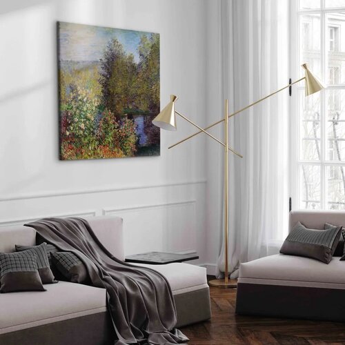  Slika - Claude Monet &amp;ndash; Coin de jardin &amp;agrave; Montgeron 40x40 Na talijanskom platnu Slike