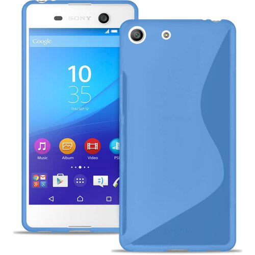  Gumijasti / gel etui S-Line za Sony Xperia M5 - modri Slike