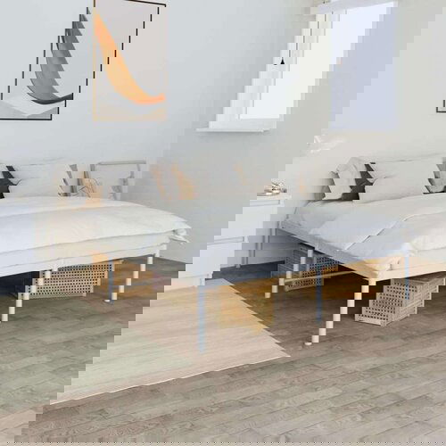 Metalni Kovinski posteljni okvir bel 140x190 cm, (20724353) Cene