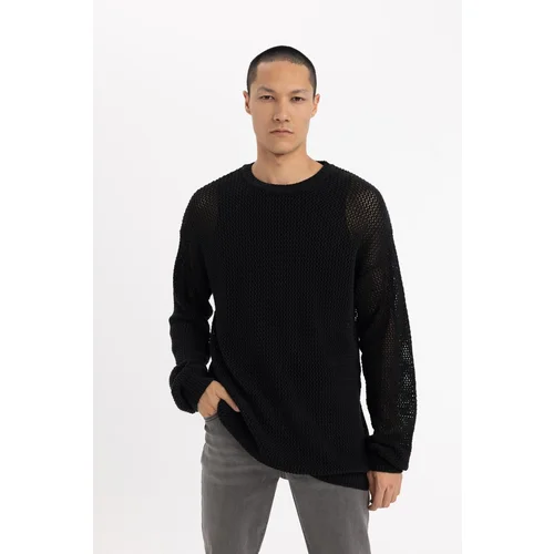 Defacto Regular Fit Crew Neck Knitwear Sweatshirt