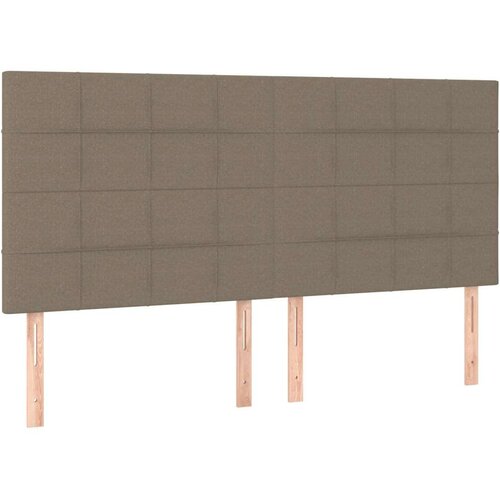 VidaXL okvir za krevet s uzglavljem smeđesivi 180 x 200 cm od tkanine Slike