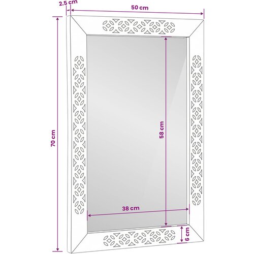  Zrcalo za kupaonicu Pravokutni Svijetlosmeđa 50 x 2,5 x 70 cm Slike