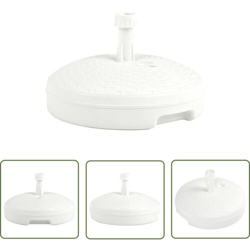 The Living Store Podstavek za senčnik pesek / voda 20 L bel plastični ratan - Podstavek Za Senčnik, (21743371) Slike