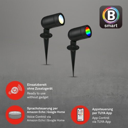  Briloner-LED RGBW prigu&amp;scaron;iva spoljna LED svetiljka/4,4W/230V 2700/4000/6500K IP44 Wi-Fi Tuya+daljinski upravljač Slike