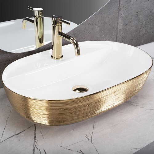 Rea Umivalnik na podstavku Aura 61 White Gold Brush Cene
