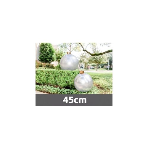 Ornamento novogodišnja kugla 45cm - srebrna Slike