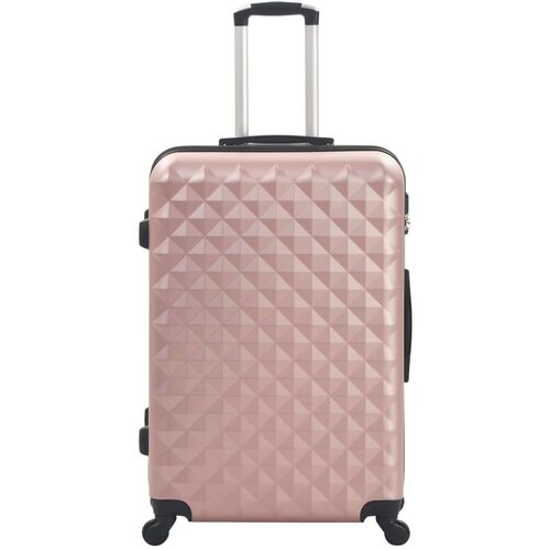 VidaXL 3-dijelni set čvrstih kovčega ružičasto-zlatni ABS Slike