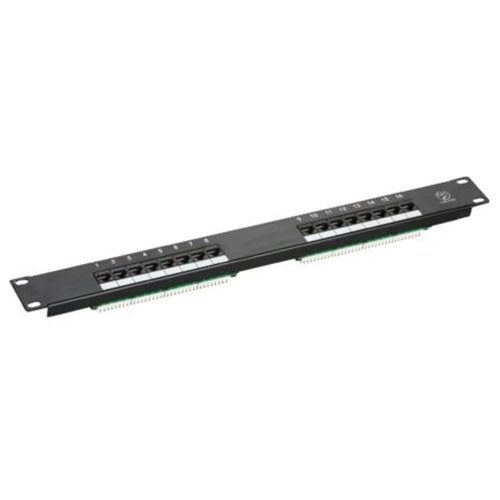 NaviaTec Cat6 Unshielded 16-Port Patch Panel, Black Cijene