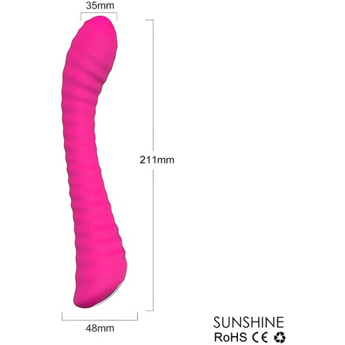 Sex HD Sunshine - vibrator z žlebovi za točko G (roza) Cene