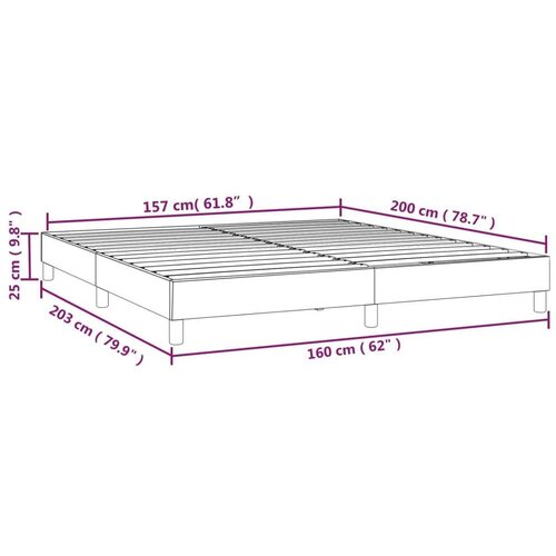  Okvir za krevet bez madraca zeleni 160x200 cm od tkanine Slike