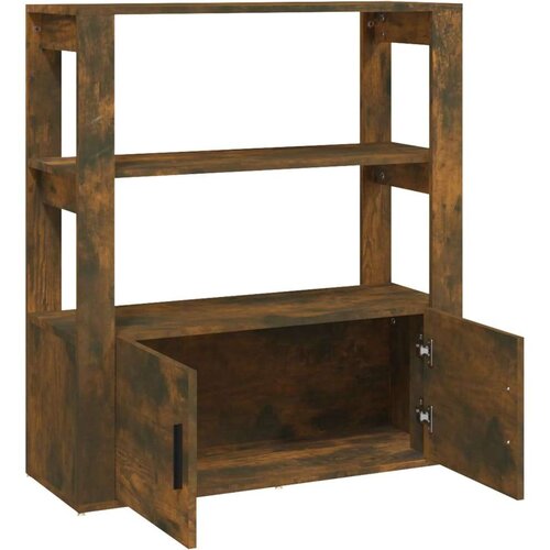  Komoda boja dimljenog hrasta 80x30x90 cm od konstruiranog drva Slike