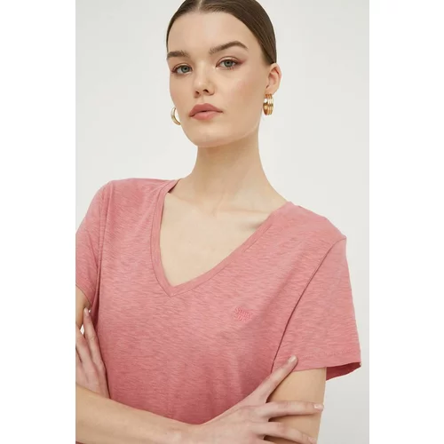 Superdry Kratka majica ženski, roza barva