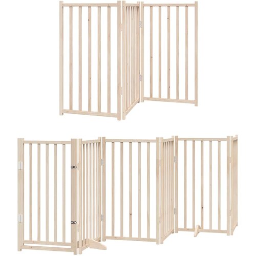  Vrata za pse s vrata&amp;scaron;cima 9 panela sklopiva 450 cm drvo topole Smeđa 50 x 90 x 2 cm Slike