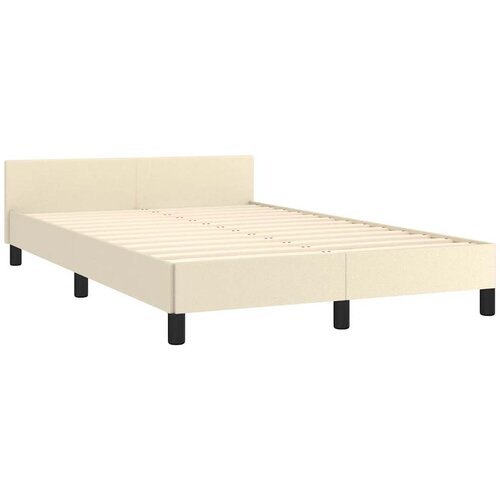  Okvir kreveta bez madraca krem 120x190 cm umjetne kože Slike