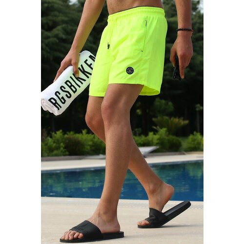 Madmext Swim Shorts - Green - Plain Slike