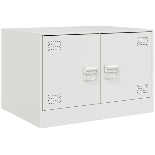 Maison Chic Klubska mizica - kavna mizica - Nizka mizica bela 67x50x44 cm jeklo, (21754395) Slike