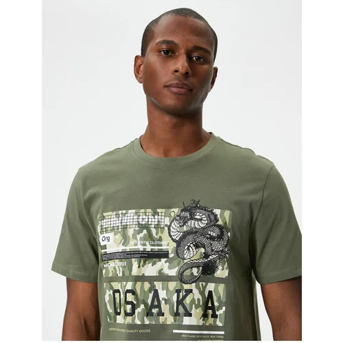 Koton Far East Printed T-Shirt Crew Neck Short Sleeves