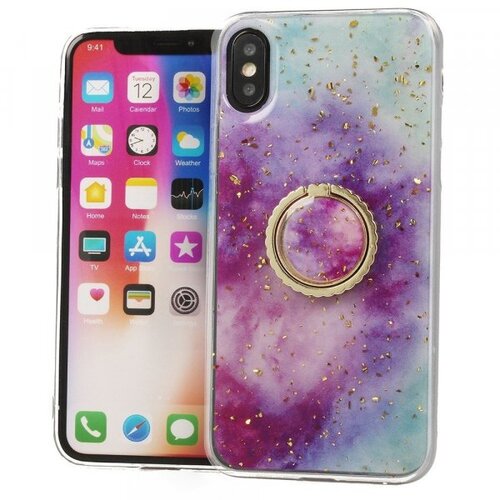  ovitek Marmor RING za Samsung Galaxy A71 A715 vijola z bleščicami Cene