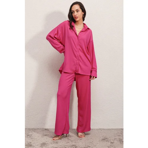 Bigdart 5858 Knitted Double Wear Set - Fuchsia