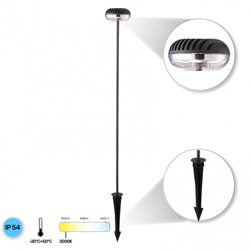 Bb Link led svetiljka hilite 5743-750 stubna 6W 3000K IP54 siva Slike