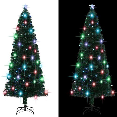  Umjetno božićno drvce sa stalkom LED 240 cm optička vlakna Slike