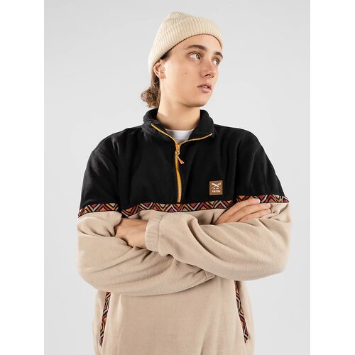 Iriedaily Monte Noe Troyer Half-Zip Pulover iz flisa khaki Cene