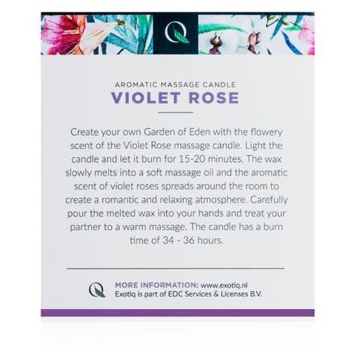 Exotiq Masažna sveča Violet Rose, 200 g Slike