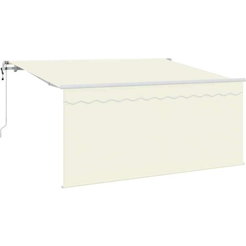  Skrovita tenda Krema 300 x 200 cm Poliester i aluminij Slike