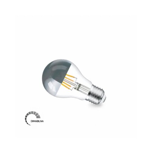  led sijalica filament dim A60 6W E27 2700K 600lm top silver Cene